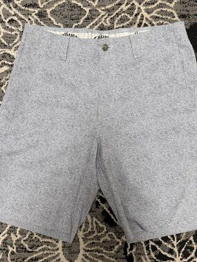 Callaway Men's Heathered Light Gray Flat-Front Golf Shorts